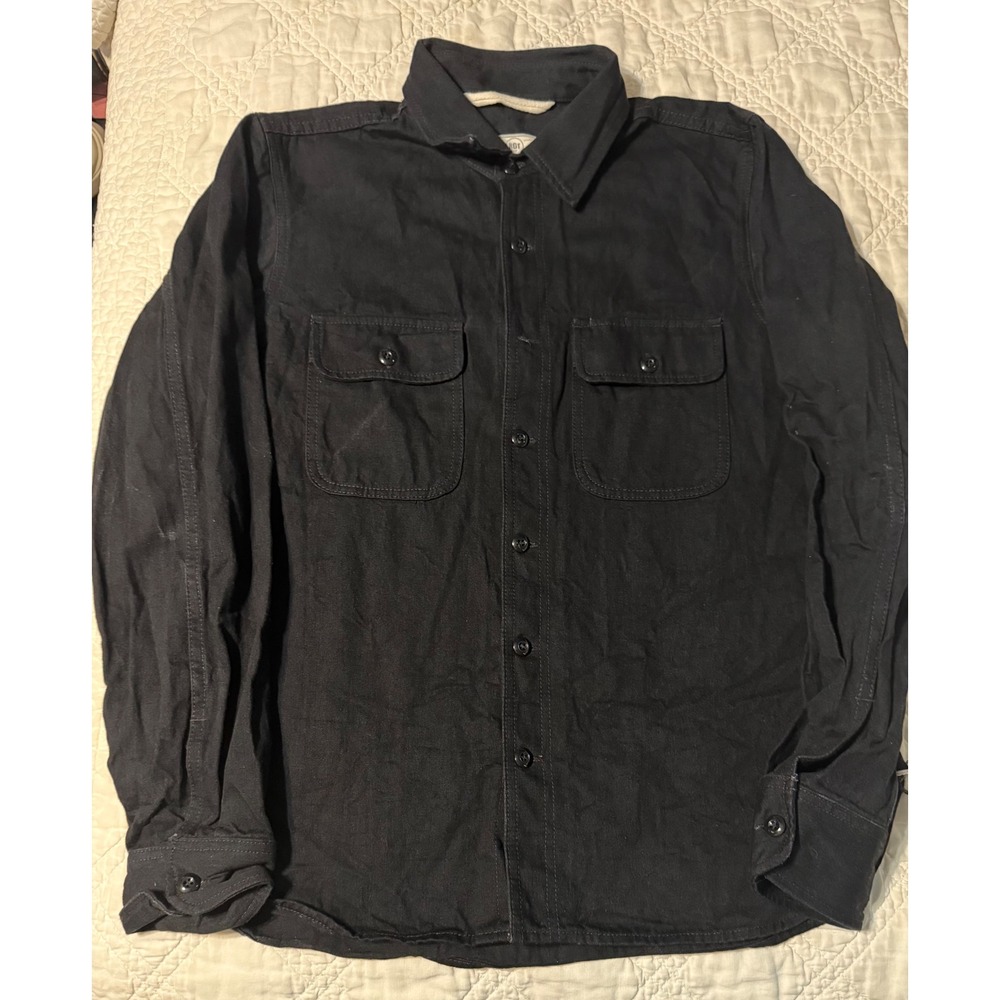 Rogue Territory Service Denim Shirt Mens Large Black Japanese Fabric Made in USA